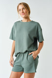 Luxe Sand Wash Rib Tee