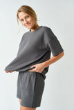 Luxe Sand Wash Rib Tee