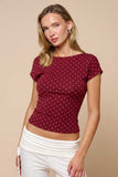 Polka Dot Open Back Top