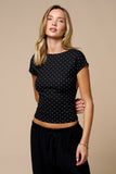 Polka Dot Open Back Top