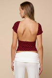 Polka Dot Open Back Top