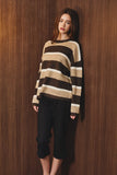 Soft Stripe Knit Sweater Top