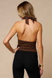 Polka Dot Crepe Halter Top