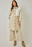 Color Block Long Jacket