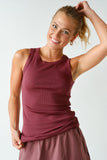 Micro-Ribbed Athleisure Tank Top