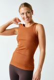 Micro-Ribbed Athleisure Tank Top