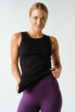 Micro-Ribbed Athleisure Tank Top