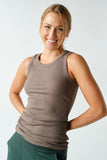 Micro-Ribbed Athleisure Tank Top