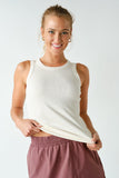 Micro-Ribbed Athleisure Tank Top