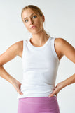 Micro-Ribbed Athleisure Tank Top