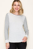 Dotted Striped Polly French Terry Top