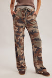 Brushed Jersey Camo Stretched Waist Lounge Pants