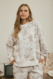 Floral Wash Boxy Crew Knit Top