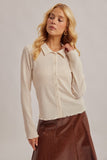 Texture Knit Button Down Shirt