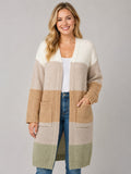 Long Colorblock Cardigan