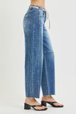 RISEN Slouchy Ankle Barrel Jeans With Waistband Drawstring