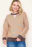 French Terry Pinstriped Sweater