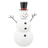 White Metal Top Hat Snowman