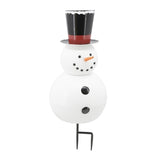 Metal Top Hat Snowman Stake