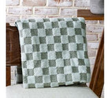 67 X 55 Sage Faux Fur/boucle Blanket