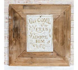 Gold Brush Adore Him Sign