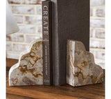 Beige Marble Scallop Bookends