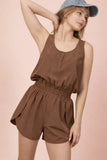 Button Down Activewear Romper