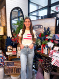 Flag Patchwork Knit Top