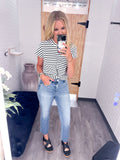 Tummy Control High Rise Crop Straight Jeans
