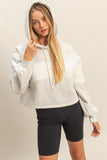 Colorblock Cropped Hoodie