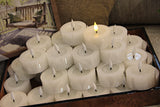 Short Ridged White Votive Led Candles