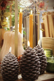 2 Pc Caramel Led Taper Candle Set