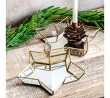 Antique Brass Star Mirror Trays