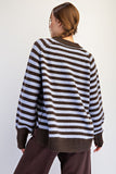 Striped V-neck Sweater