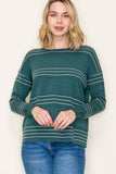 Stitch Striped Pullover Sweater