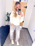 Mid Rise Barrel Leg Jeans