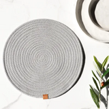 13" GREY ROUND PLACEMAT
