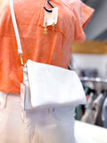Riley Monogrammable 3 Compartment Crossbody/wristlet | White