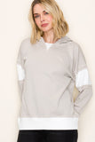 Contrast Pullover Hoodie Top