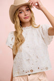 Scalloped Edge Blouse Top