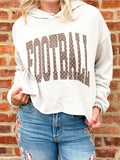 Football Polka Dot Bella Crop Hoodie