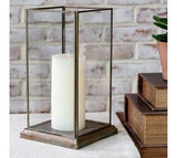 10.5"h Aged Antique Glass Displayer