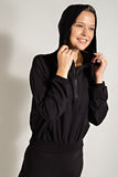 Curvy Butter Quarter Zip Hoodie With Kangaroo Pocket