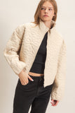 Daisy Quilted Mock Neck Jacket