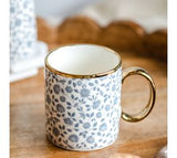 Gold Accent Flower Mug