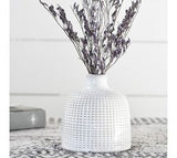 White Urban Check Vase
