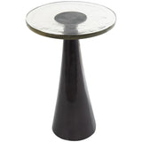 Glass Black Accent Table