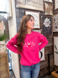 Cherry & Bows Embroidered Sweatshirt