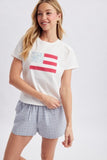 Flag Patchwork Knit Top
