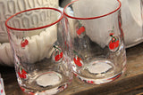 3.3" Dia Red Cherries Glass